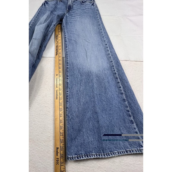 VIAVIA Made in Italy 100% Cotton Wide Leg Jeans Blue Size 25 - Picture 6 of 14